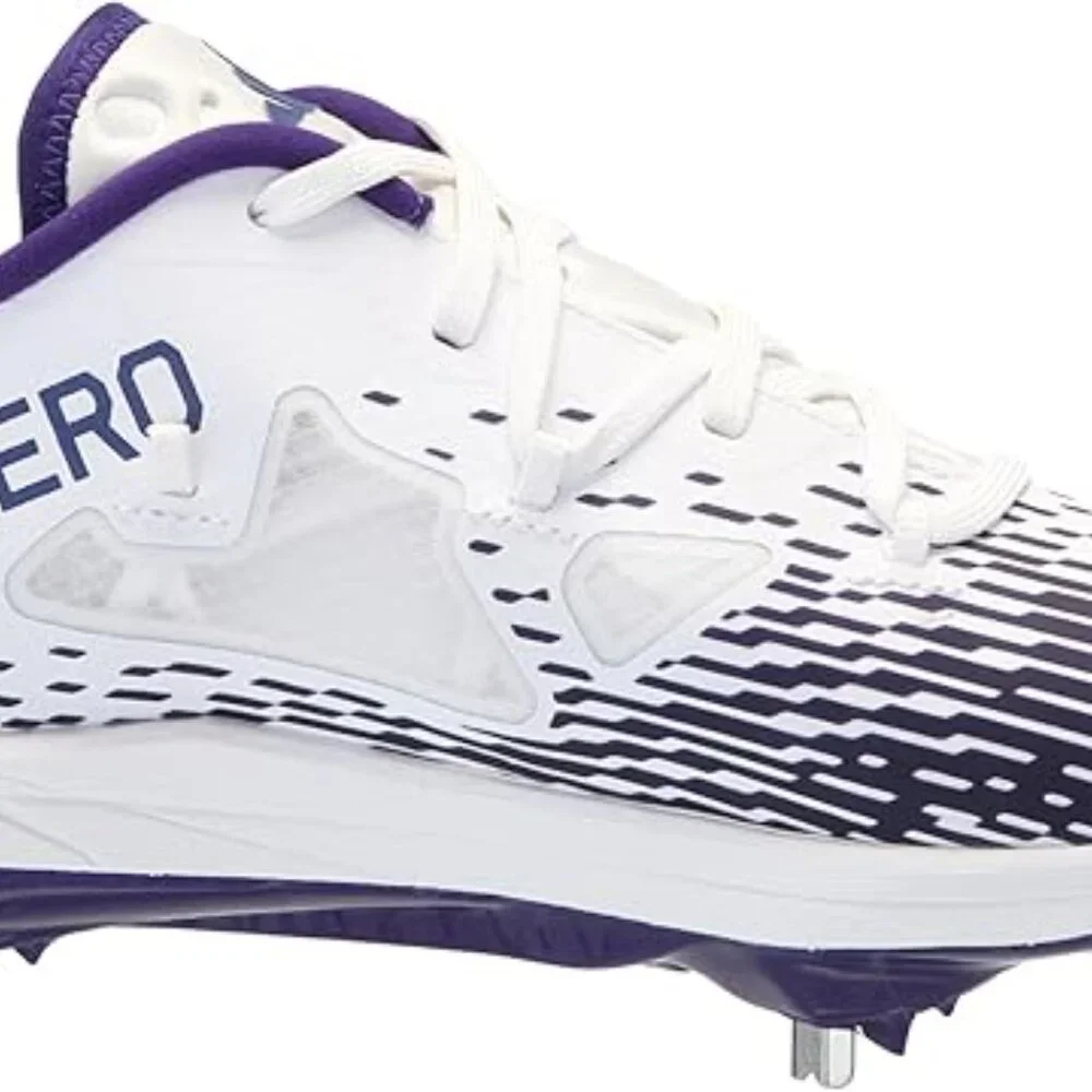 Adidas Men's AdiZero Afterburner Baseball Metal Cleats 14 Purple/White New‎